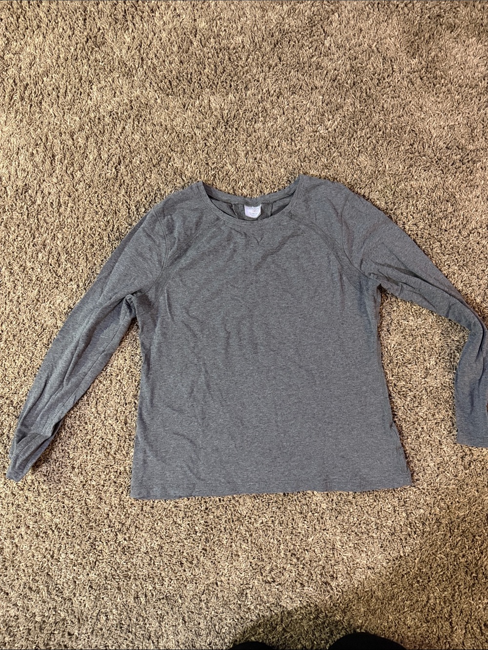 Danskin Gray Long Sleeve Crew Neck Top